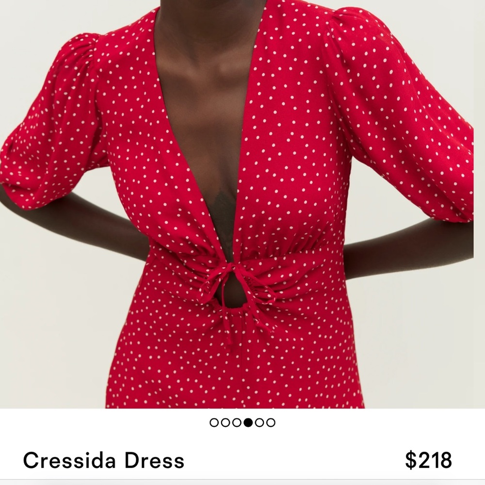 Reformation size 10 polka dots red dress